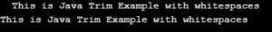 trim() Function in Java | How does the trim() Method work?