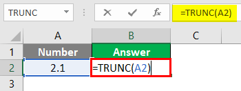 Trunc in Excel 1-4