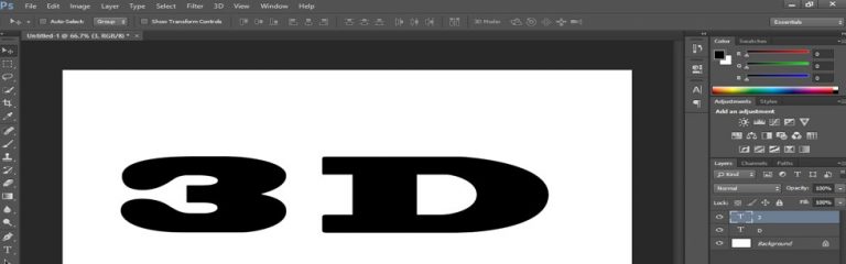 3D Text Effect in Photoshop | Learn to Create 3D Text Effect in Photoshop