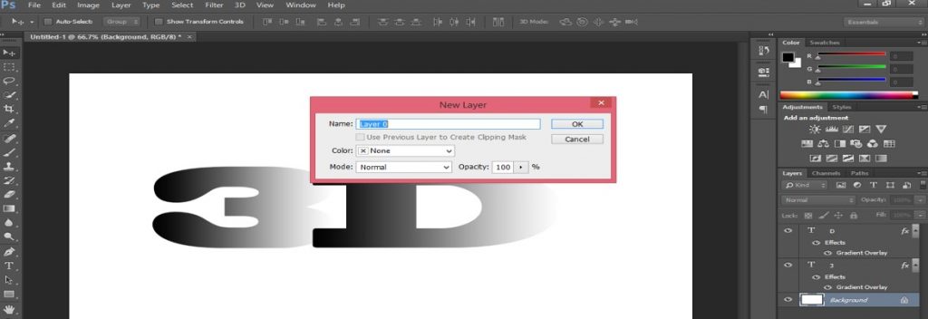 3D Text Effect in Photoshop | Learn to Create 3D Text Effect in Photoshop