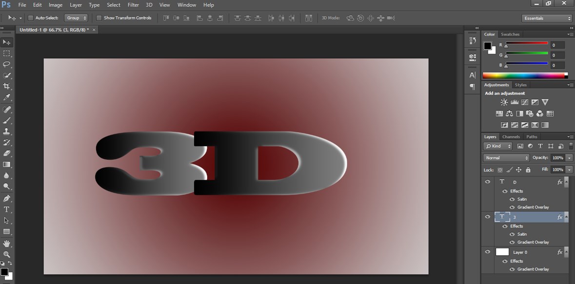 How To Move 3d Text In Photoshop