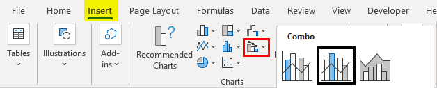 Add a secondary Axis in excel 1-5