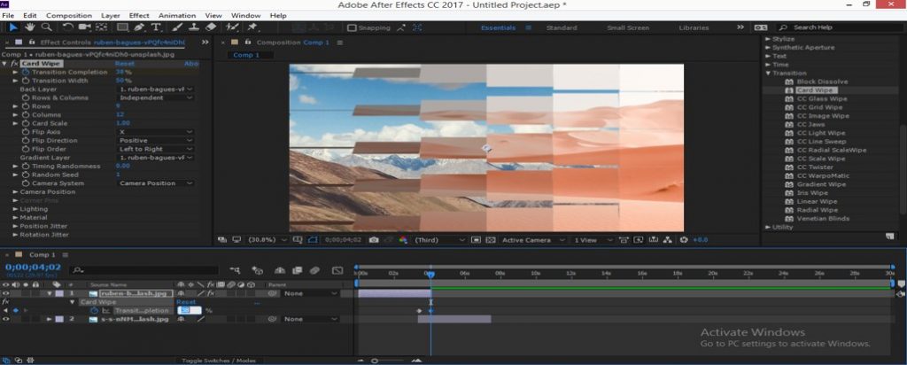 after effects transitions effects