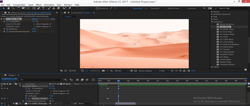 download color transation for after effect