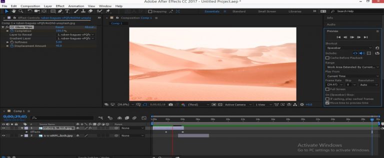 adobe after effects transitions collapsing photo preset