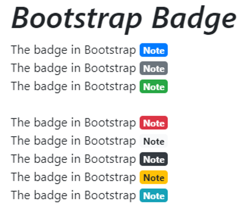 Bootstrap Badge-1.2