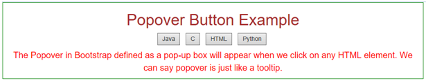 Bootstrap Popover output 2