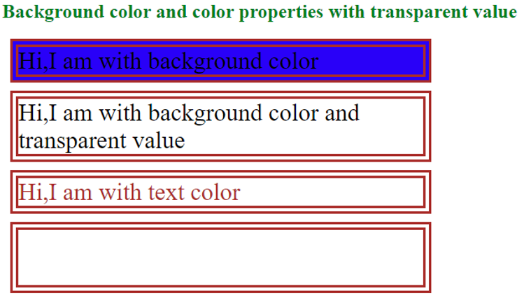 CSS Color Transparent | How does Transparent color works in CSS?