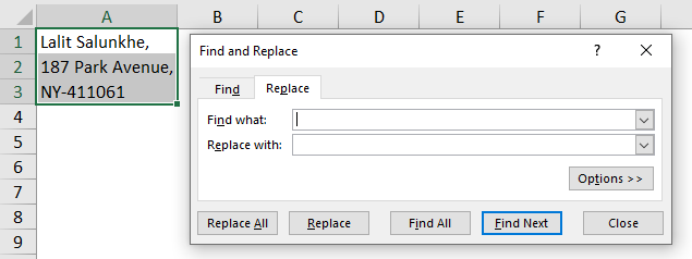 excel insert carriage return in cell