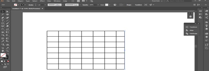 Create Table in Illustrator - 10