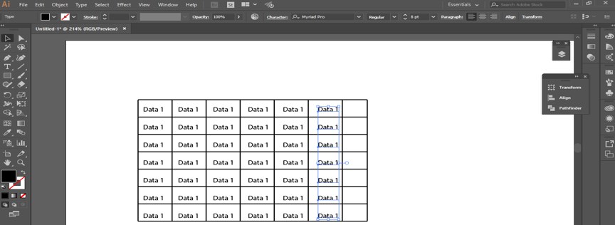 Create Table In Illustrator Two Methods To Draw A Table In Illustrator