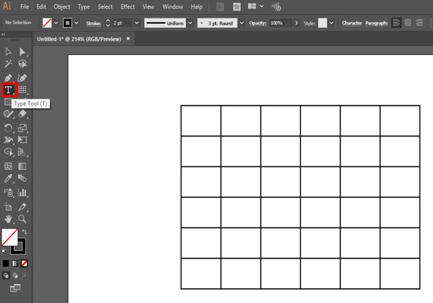 Create Table In Illustrator Two Methods To Draw A Table In Illustrator