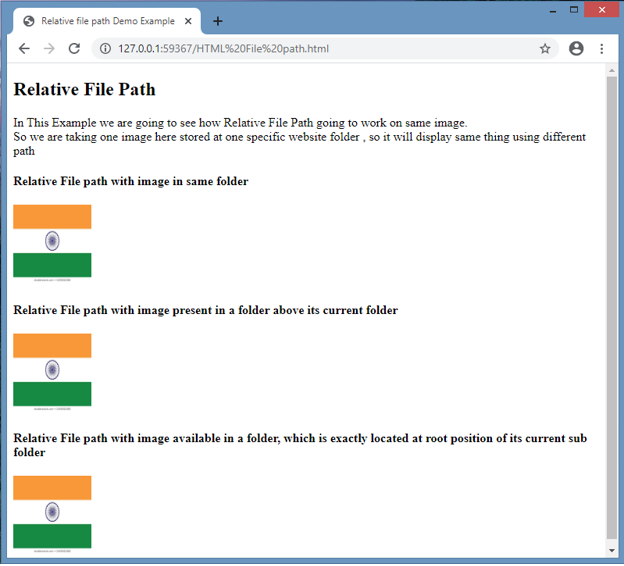 File Path in HTML output 2