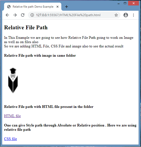 File Path in HTML output 3