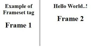 HTML frameset Tag 2