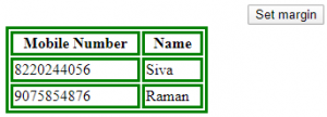 margin left and right in html