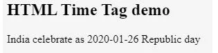 HTML time Tag 1