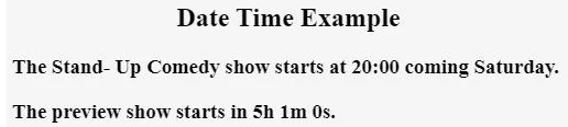 HTML time Tag 2