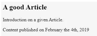A good article