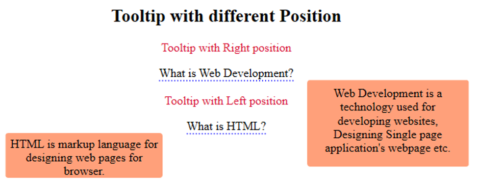 HTML Tooltip | Syntax | How to Add Tooltip in HTML with examples?