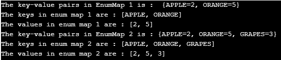 Java EnumMap - 2