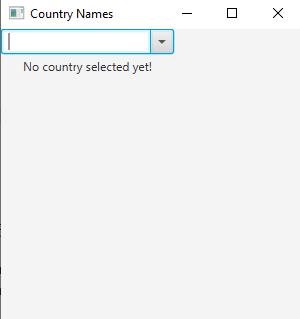 Output 1 - Country Names