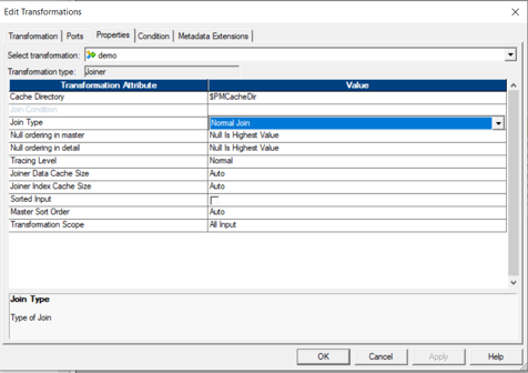 Joiner Transformation in Informatica 7