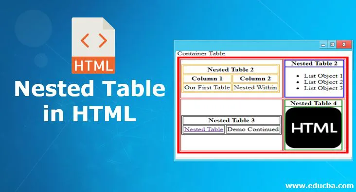 Introduction to Nested Table in HTML - The Advansity Portal For ...