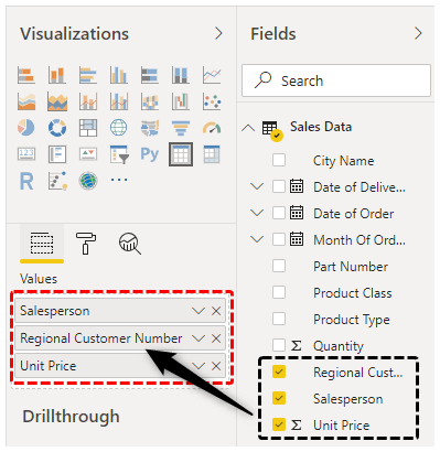 Power BI Drillthrough Example 10