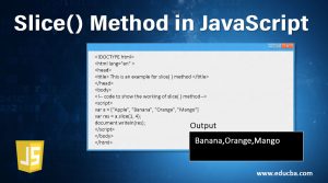 Slice() Method In JavaScript | Understanding The Slice( ) Method