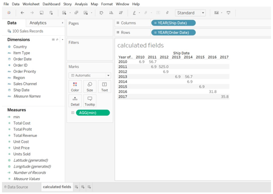 Tableau Calculated Field example 1.2