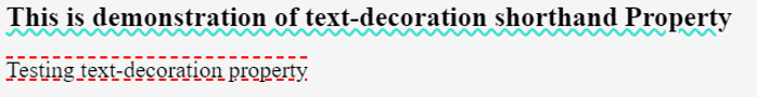 Text Decoration CSS- shorthand property