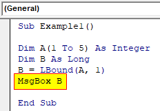 Msgbox function Example 1-6