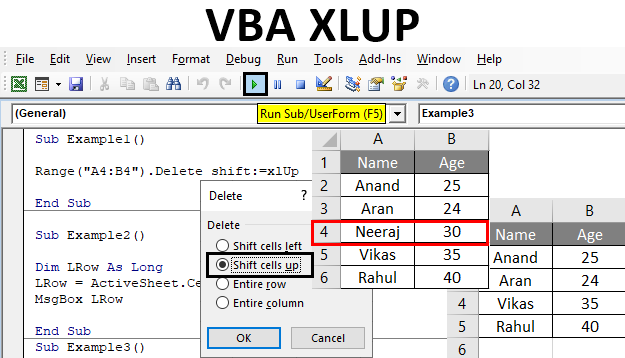 VBA XLUP