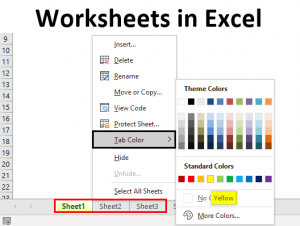 Worksheets in Excel | Working with Multiple Worksheets in Excel