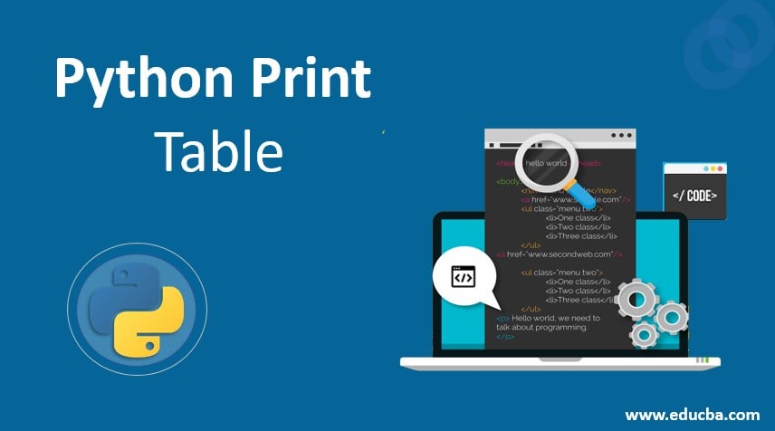 Python Print Table | How can we Print Tables Python with Examples?