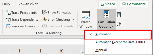 Automatic- Calculation 