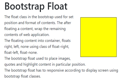 Bootstrap Float output 2