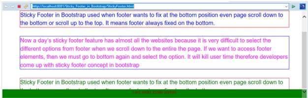 Bootstrap Sticky Footer 1