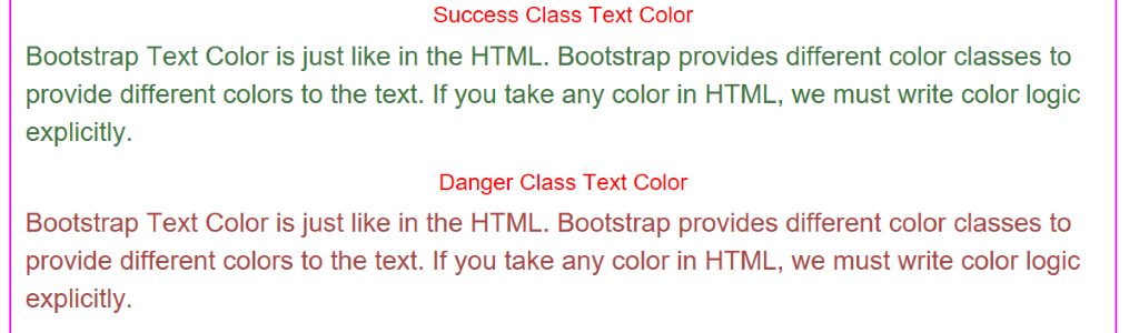 Bootstrap Text Color Example 2