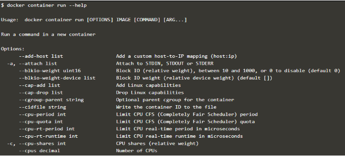 Docker Containers output 3