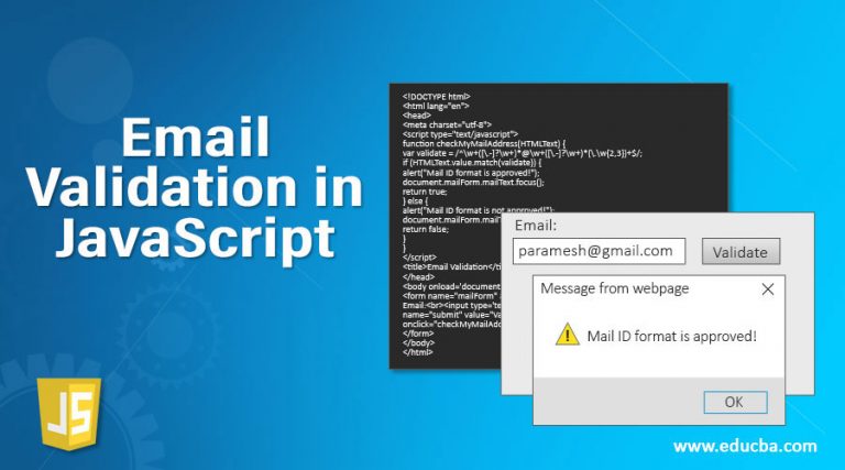 Email Validation In JavaScript How Email Validation Works In JavaScript 