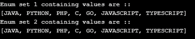 Enumset in Java-1.2