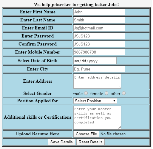 placeholder html tag