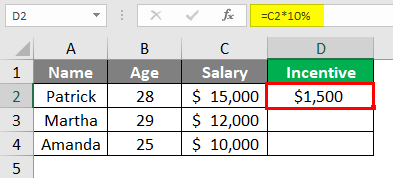 Incentive - excel 3-1