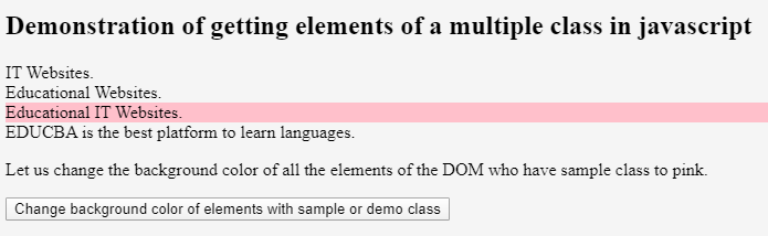 JavaScript Get Element by Class 4
