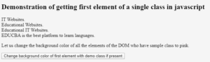 get element by class javascript