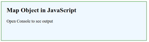JavaScript Map Object 1