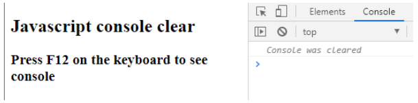 Javascript Clear Console output 3