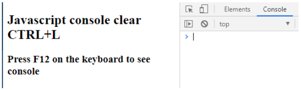 Javascript Clear Console output 4.2
